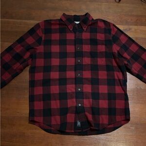 Abercrombie & Fitch Red and Black Checkered Flannel